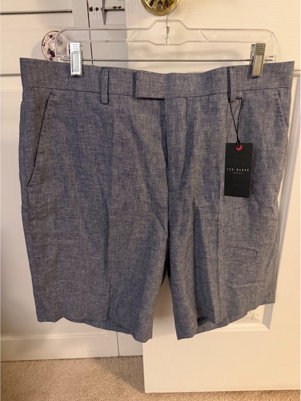 Ted Baker London Slim Fit Navy Kensley Shorts Size 34R